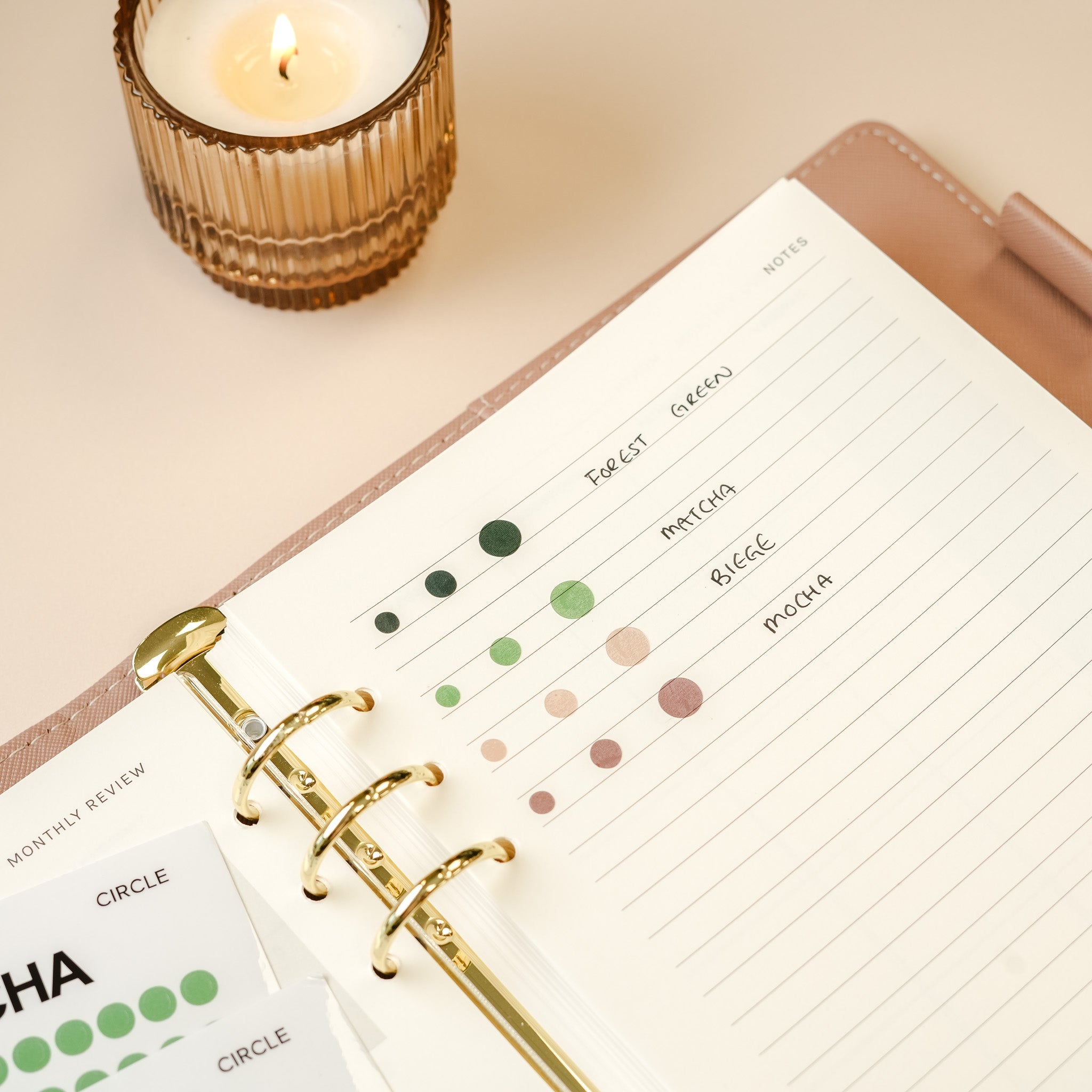 Nano Transparent Circle Dots Planner Stickers