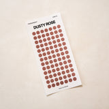 Transparent Circle Dot PET Sticker -Dusty Rose