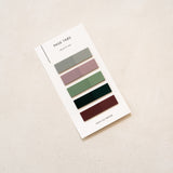 Set of five colorful page tabs on a white card with 'Page Tabs' branding.