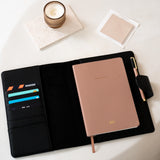 Portfolio Organiser A5| Refillable Notebook Cover Binder | Personalised Stationery Gift | Stylish A5 Vegan leather Portfolio|Document Holder- Cover for Planners/Notebooks, organiser compendium