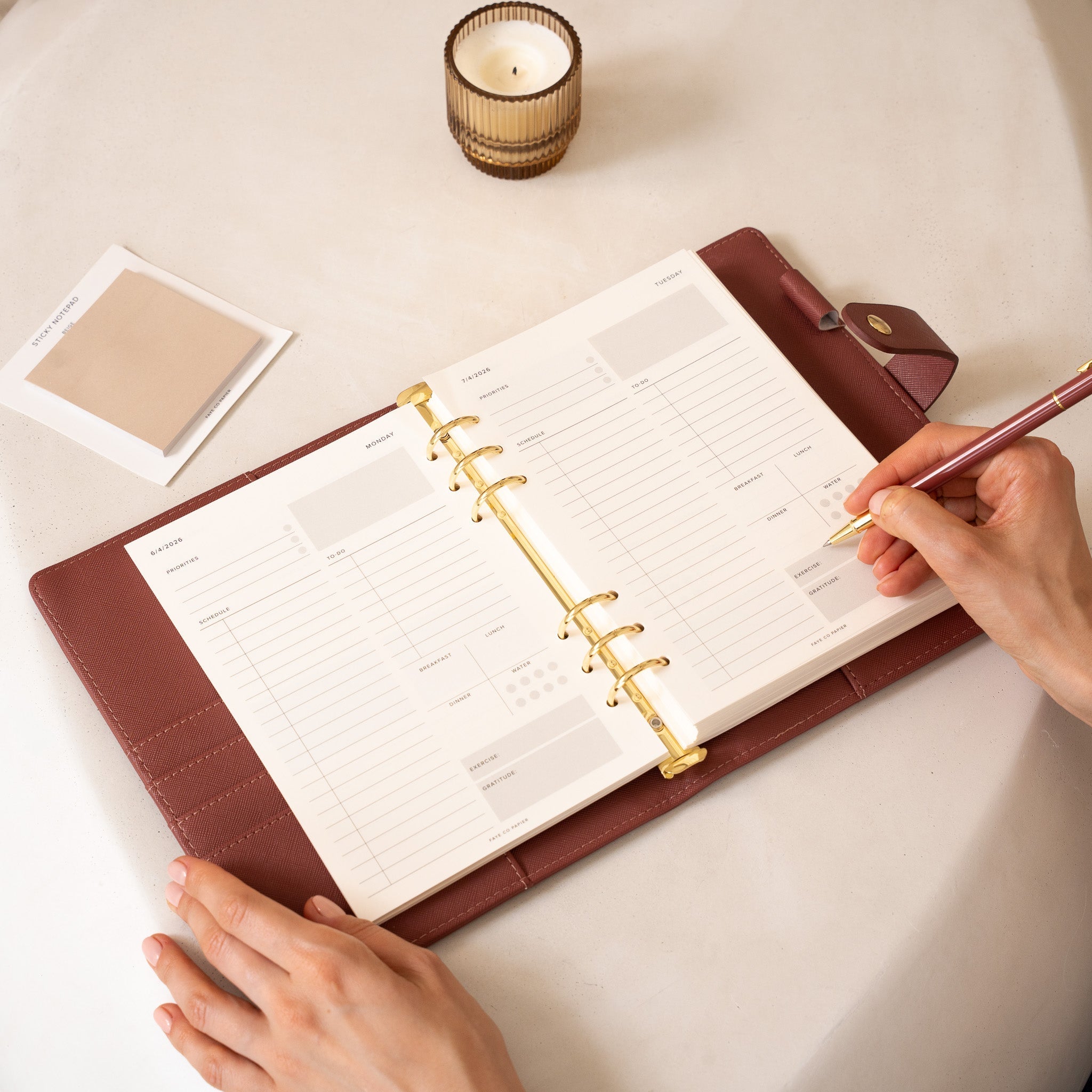 2026 Dated Planner Insert – Minimal Daily Planner Refill Pages for Ring Binders & Organisers , Filofax organisers