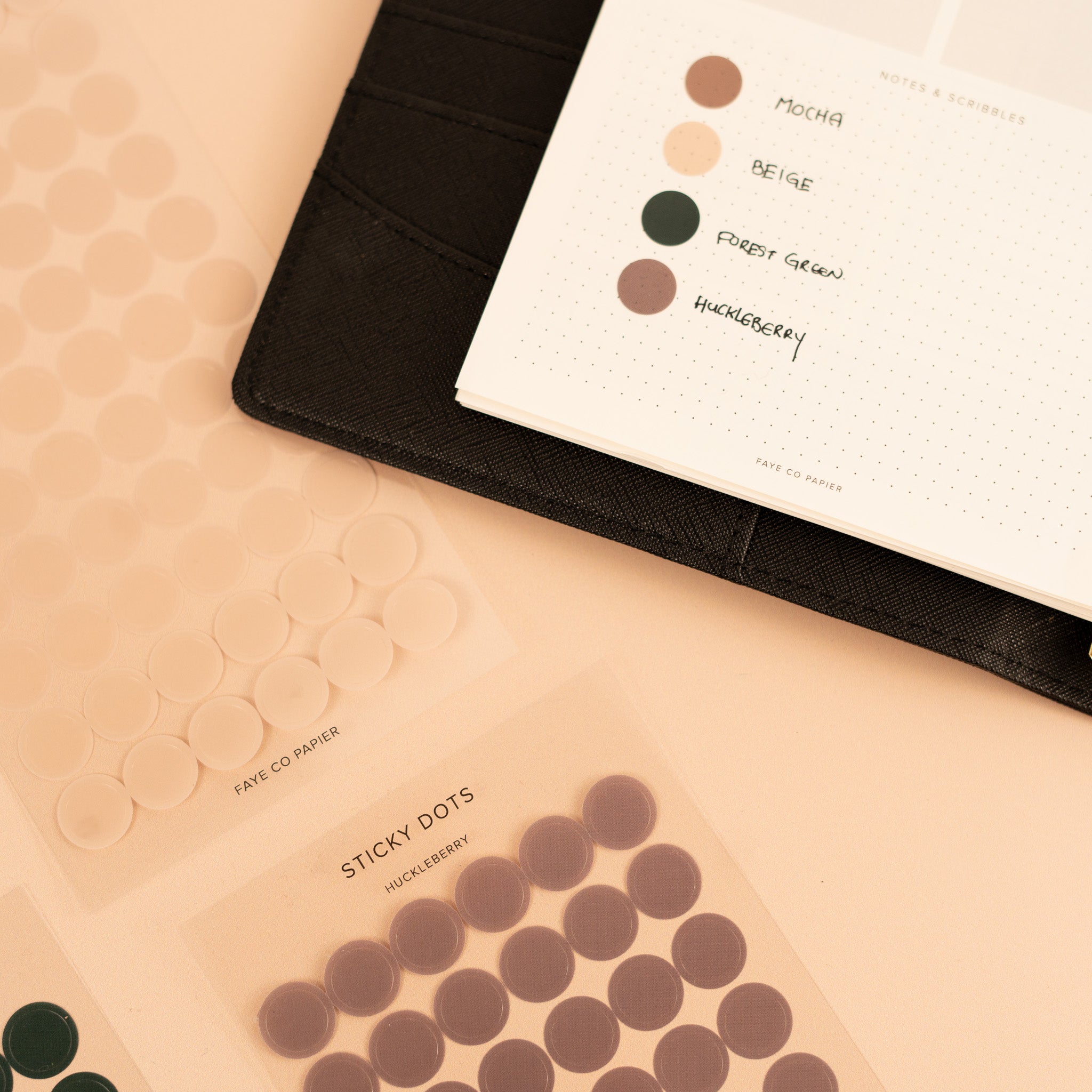 Transparent Sticky Dot Stickers Set | Neutral Earthy Colour Planner Circle Dots |PET Functional Tasks Planner Stickers| Die-cut Dot Sticker| beige dot sticker | brown dot sticker | green dot sticker | berry dot sticker