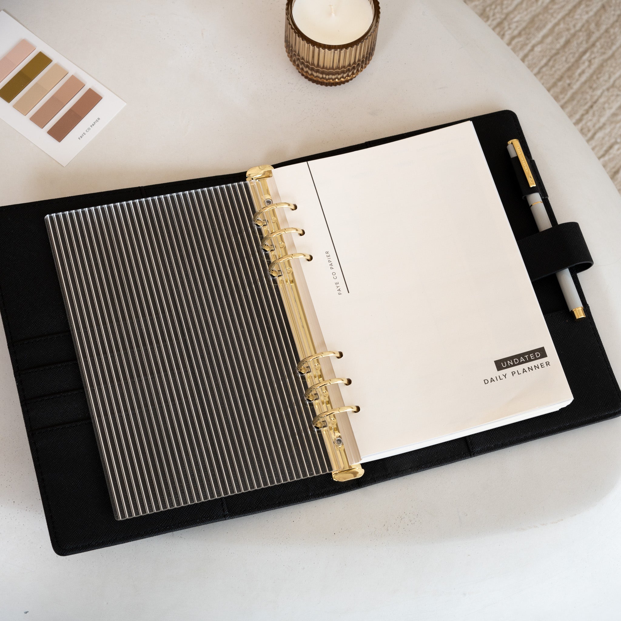 Luxury Acrylic Fluted Planner Dashboard A5