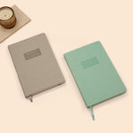 Minimal Budget Planner , in beige and mint colours, ideal for monthly and yearly financial organization.