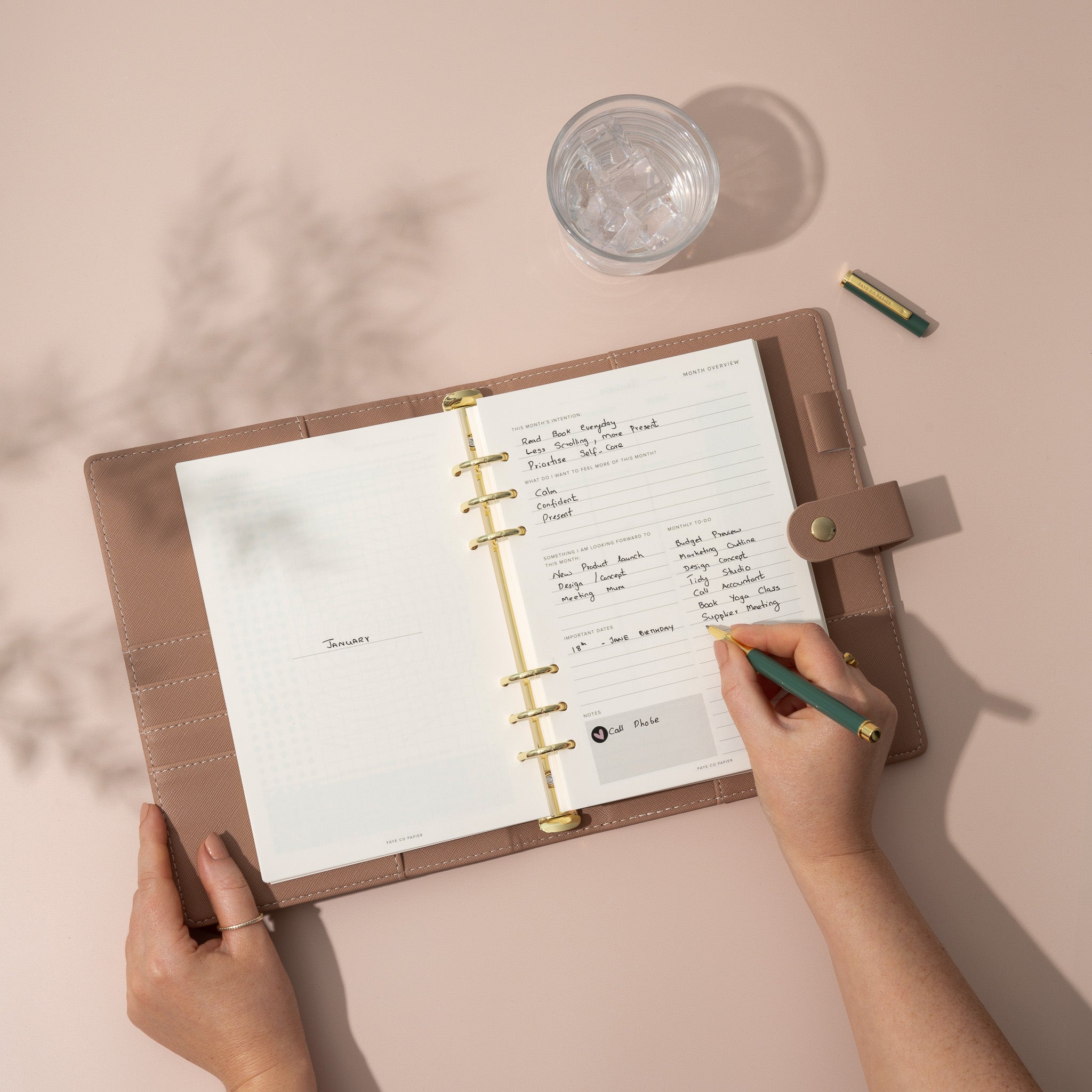 A5 Minimal Undated Lifestyle Weekly Planner Insert