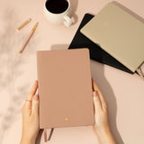 Classic Lined Journal -Blank Cover journal - dusty pink , beige , black. forest green, brown, taupe Personalised Lined journal