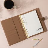 Leather Folder A5 Ring Binder Brown | A5 Faye Co Papier