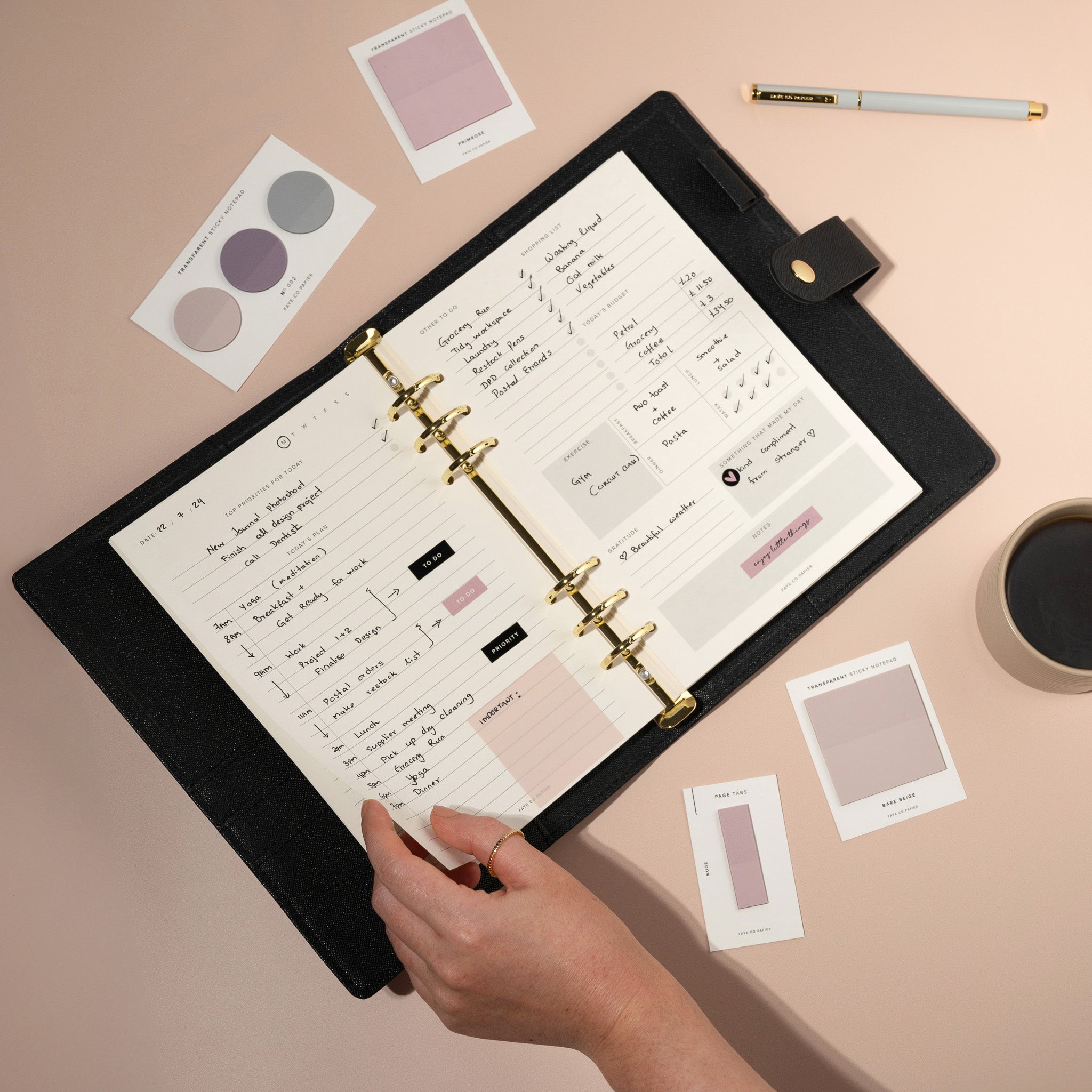Minimal A5 Daily productivity Planner Inserts for Scheduling