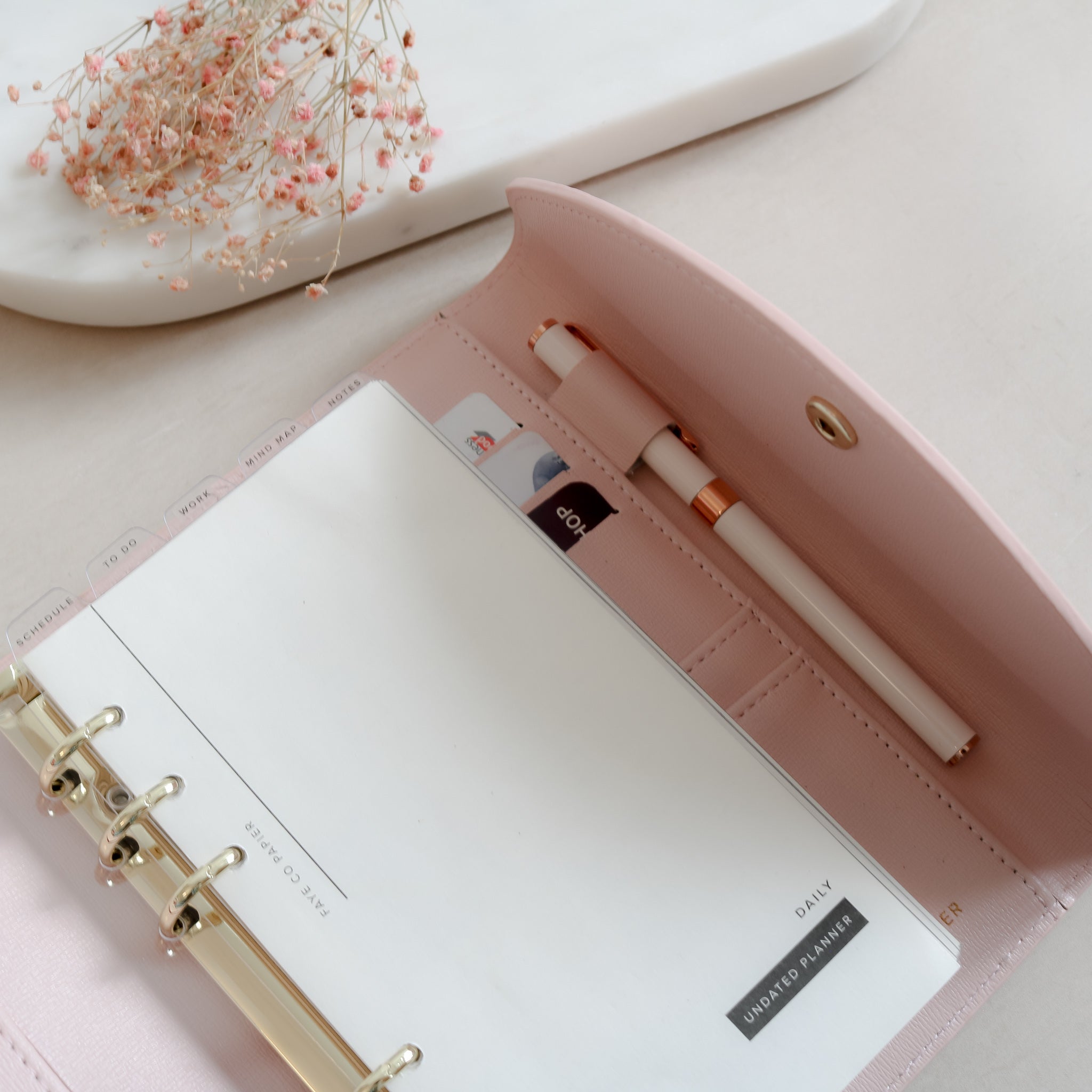 Minimal Transparent Acrylic Agenda Divider A6 | Divider Labels