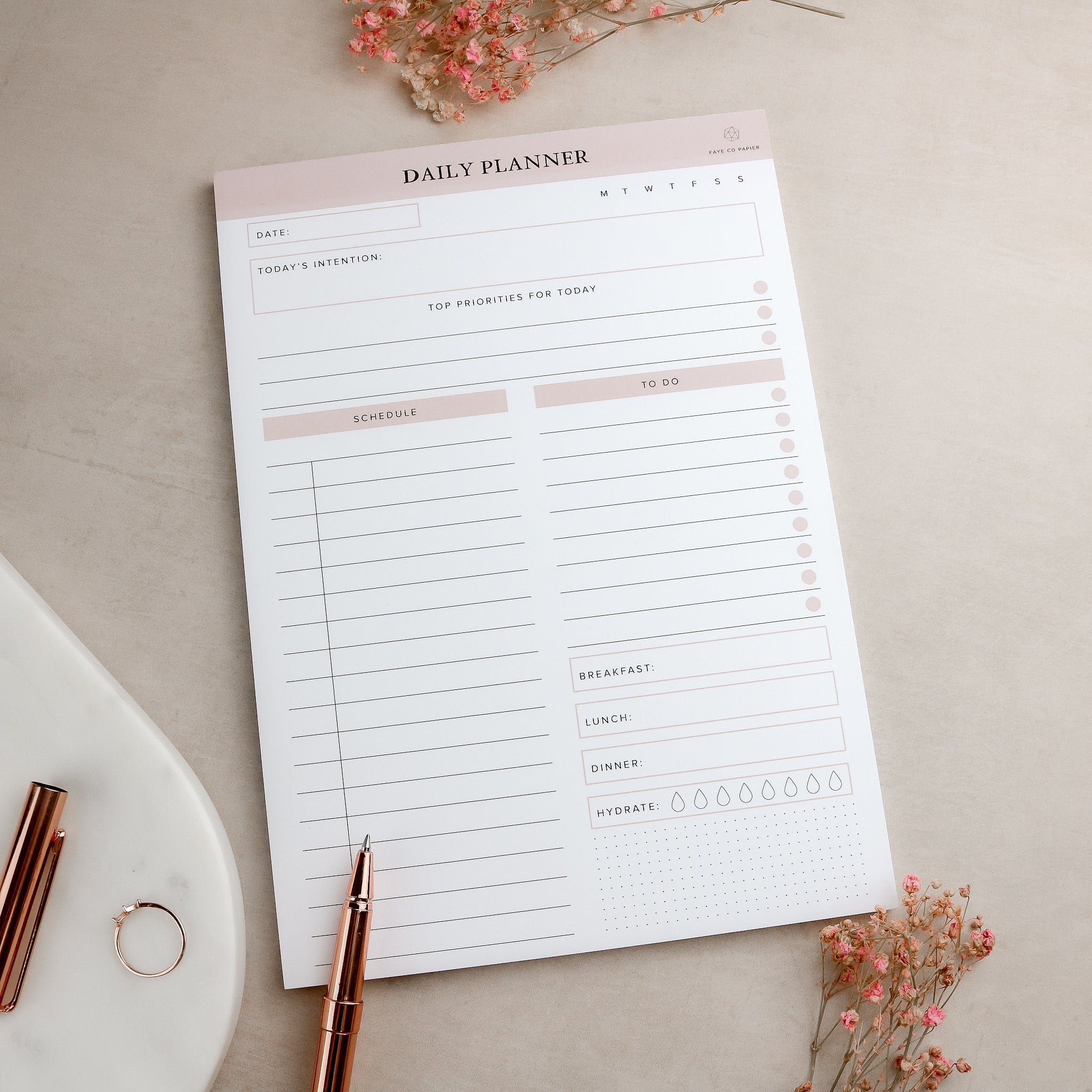 Minimal Daily Planner Notepad