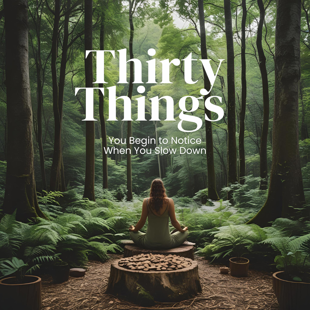 30 Things You Begin to Notice When You Slow Down