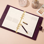 Undated Daily Planner Insert A5 – Minimal Daily Planner Refill Pages for Ring Binders & Organisers | Daily Planner Insert | filofax daily planner refills| LV MM planner refills
