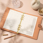 Minimal Undated Monthly Calendar A5 Planner Inserts | Ring Binder Refill| Refillable Planner Inserts | filofax refills | LV MM Large  refills |Undated Monthly Calendar Overview Planner Refills