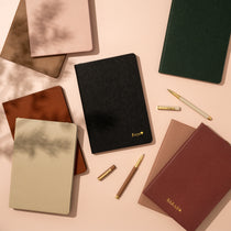 Personalised A5 Notebook | Custom Text Notebook | Personalised Journal | Personalised Gifts | Brown, Beige, Taupe, Forest Green, Dusty Rose, beige, pink, burnt orange