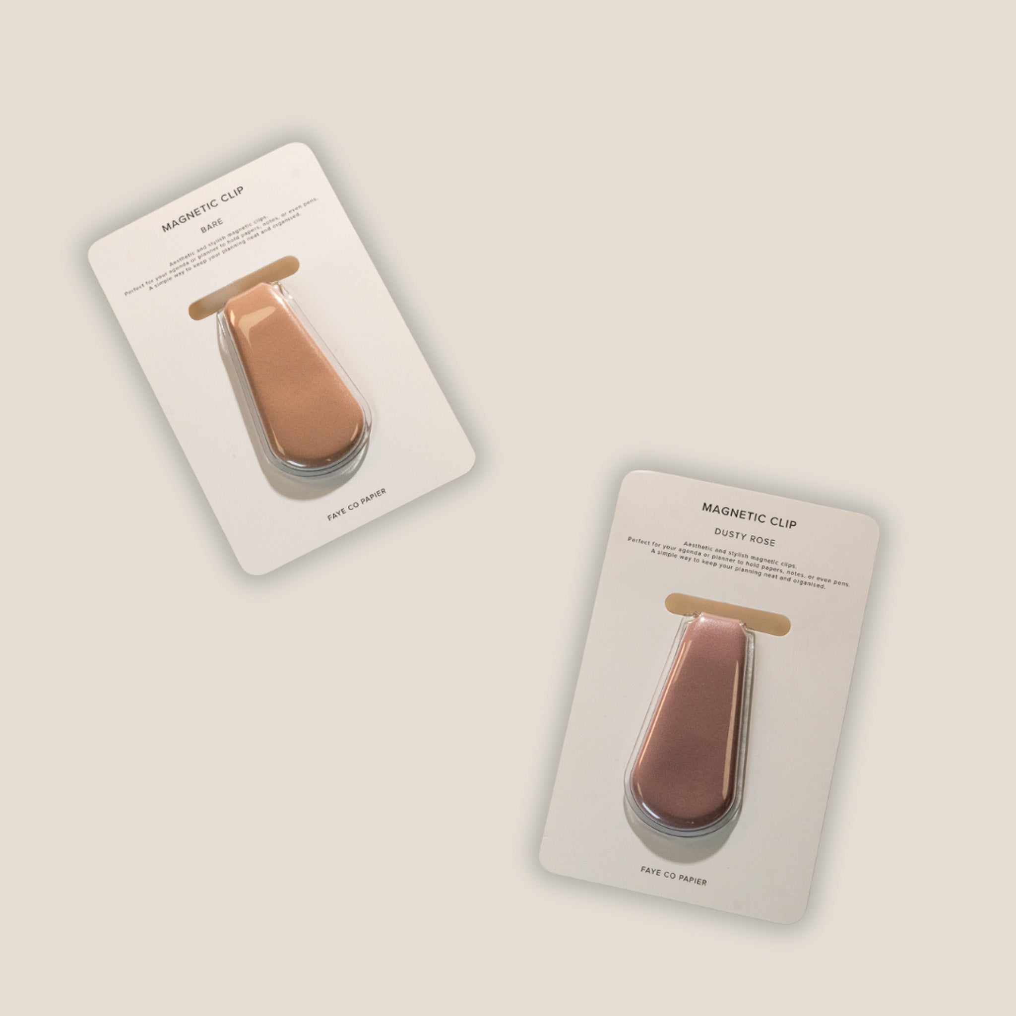 Neutral Colours Magnetic Clip | neutral Beige Jumbo Clip | Pen loop for Journal | Large magnetic Clip | Aesthetic Paper Clip | Planner Accessories | oli clips | Functional Planning Accessories