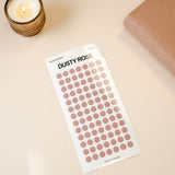 Transparent Circle Dot PET Sticker -Dusty Rose