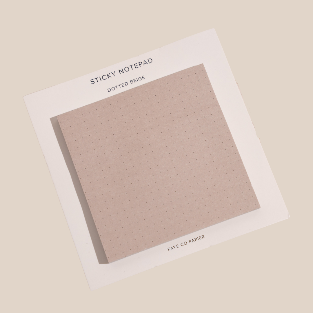 Dotted Beige Sticky Notepad