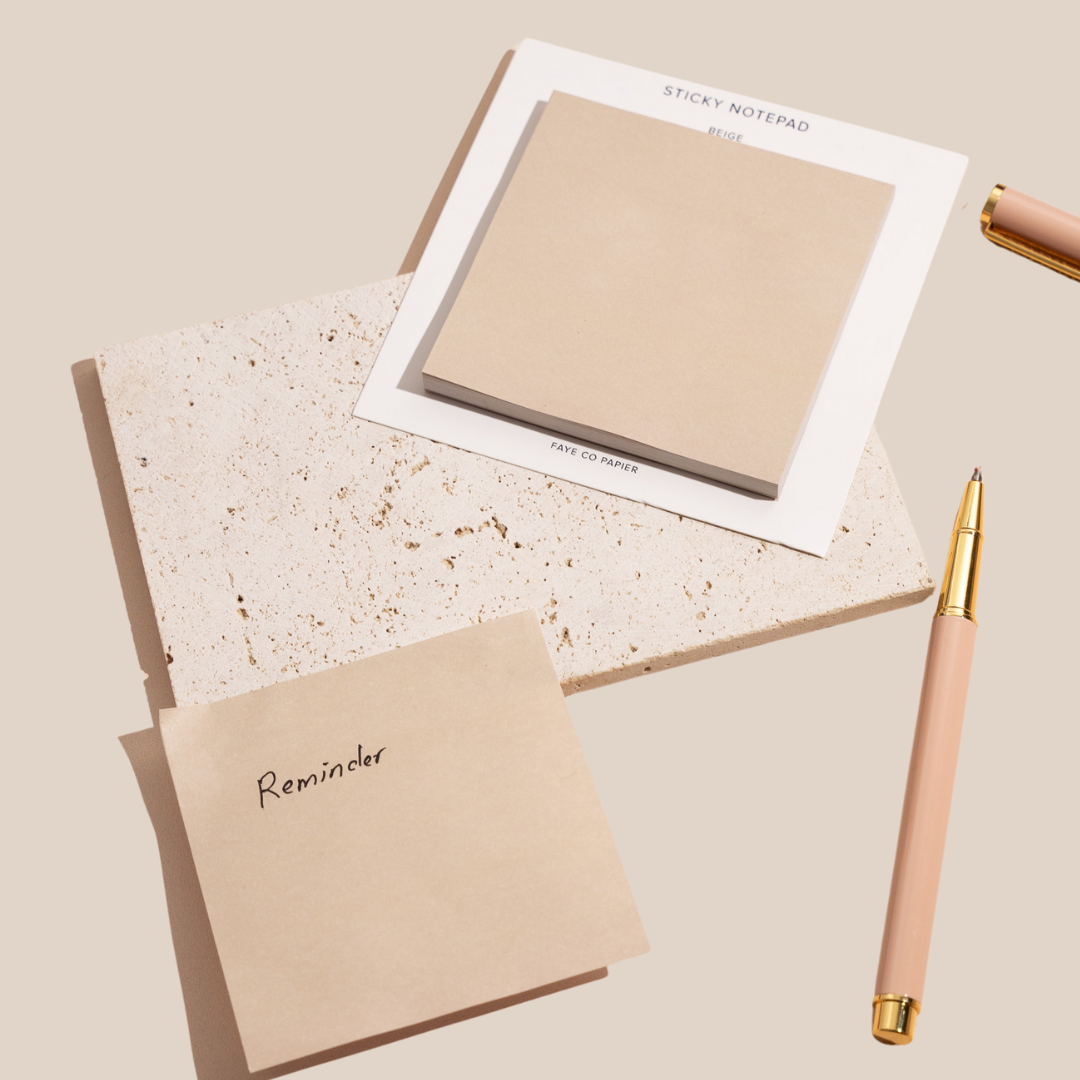 Beige Sticky Notepad