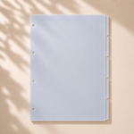 A4 Frosted Ring Binder Dividers | 4-Hole Planner Tabs