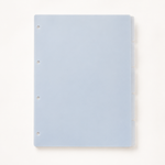 A4 frosted transparent 5 tab divider with 4 holes for standard A4 ring binders by Faye Co Papier.