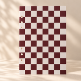 Checkerboard Burgundy Planner Dashboard