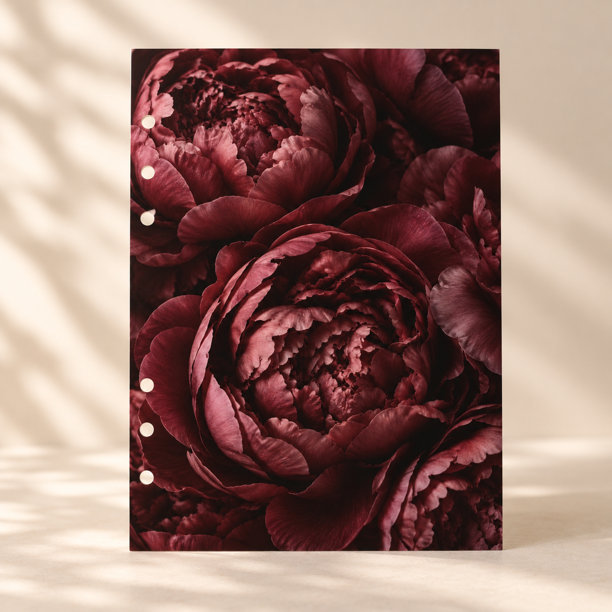 Burgundy Peony Planner Dashboard A5