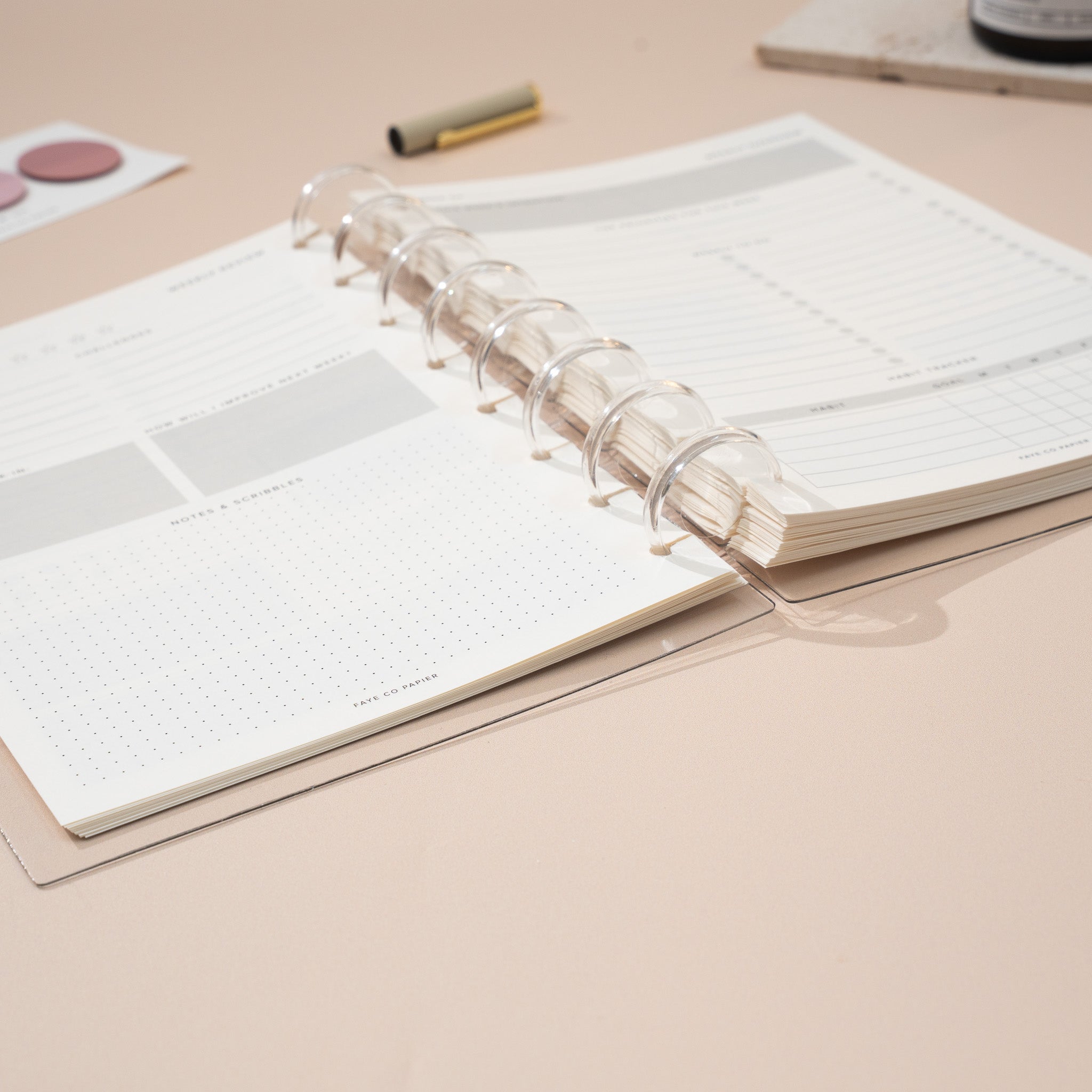 Daily Productivity Planner Insert | Discbound Bundle Set A5 | MODULAR PLANNER SYSTEM