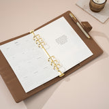 2026 Dated Monthly Calendar Overview Planner Inserts A5