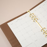 2026 Dated Monthly Calendar Overview Planner Inserts A5