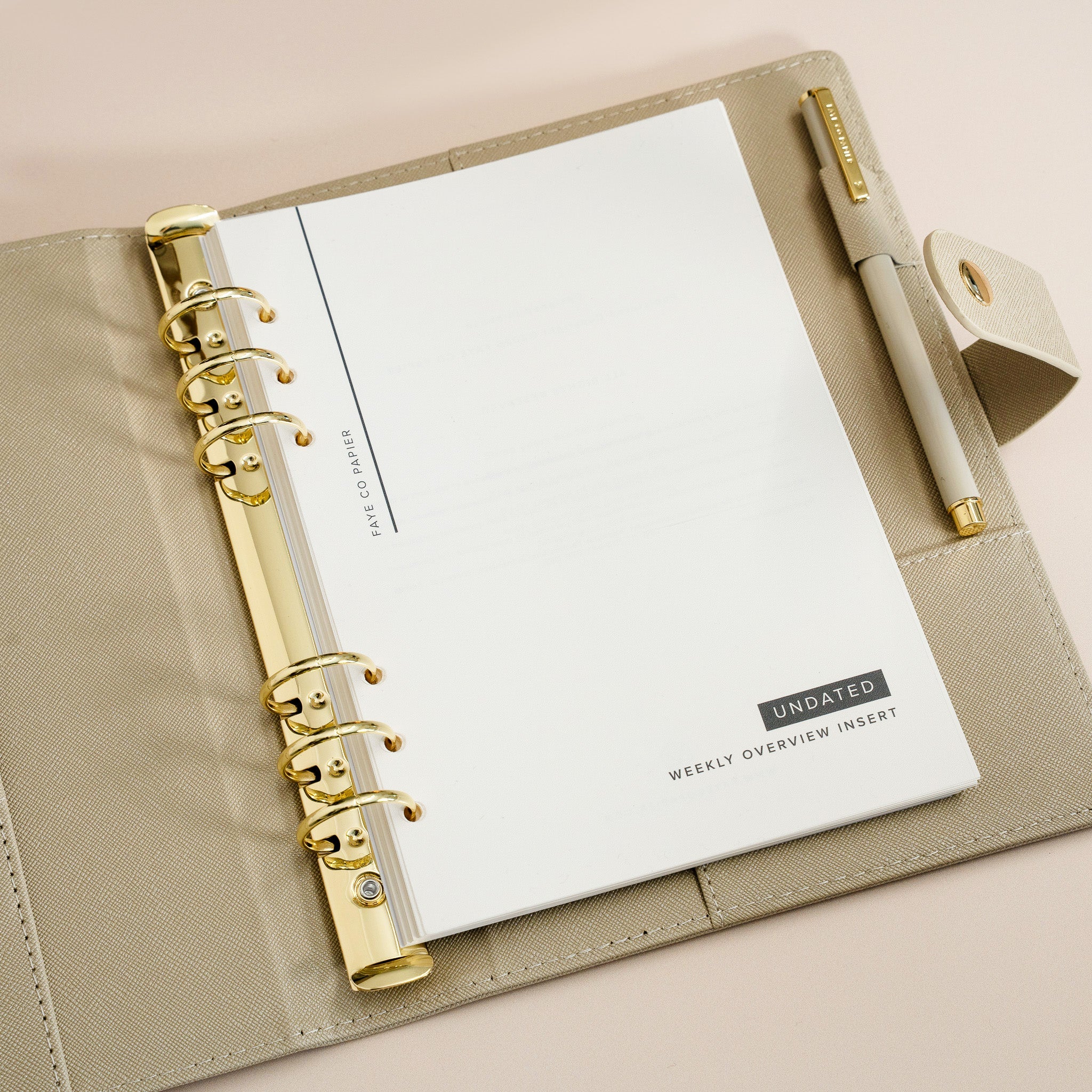 Weekly Overview Grid Planner Inserts A5