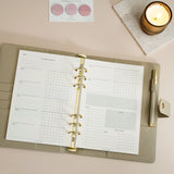 Weekly Overview Grid Planner Inserts A5