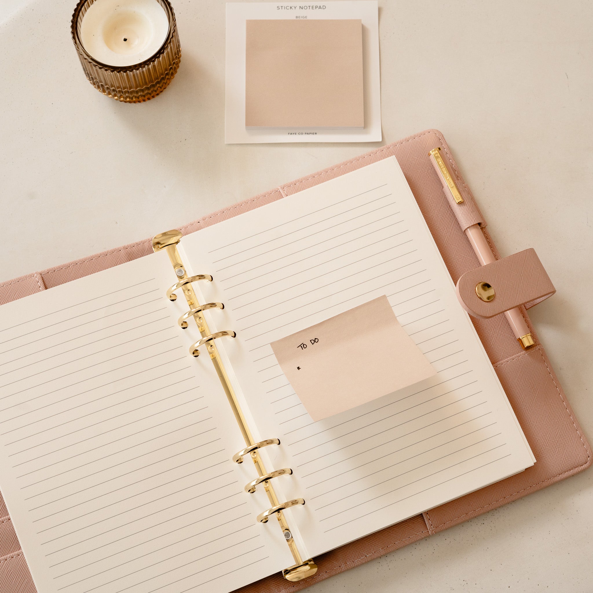 Beige Sticky Notepad
