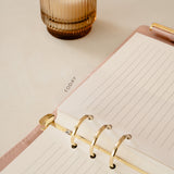 Transparent Agenda Bookmark A5 black lettering 