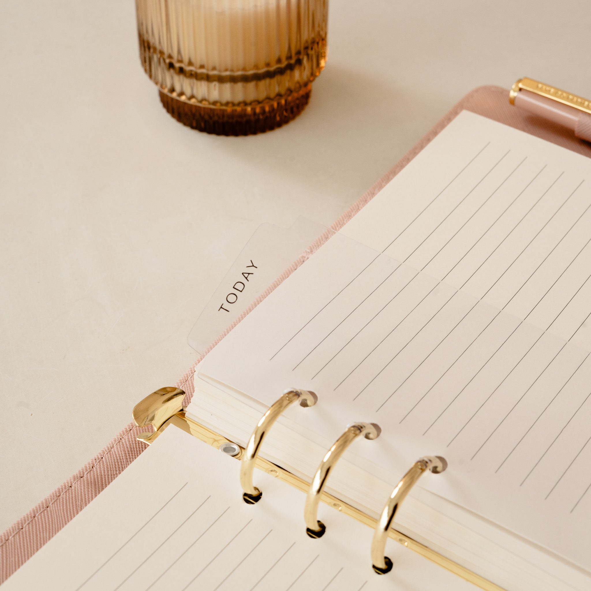 Transparent Agenda Bookmark A5 black lettering 