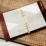 2026 dated planner insert with minimal daily and weekly refill pages, designed for A5 ring binder planners and organisers 