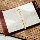 2026 dated planner insert with minimal daily and weekly refill pages, designed for A5 ring binder planners and organisers 
