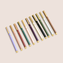 classic ballpoint pen in taupe, cream, brown, dusty pink, grey, forest green, burgundy, Rose brown, purple, lilac, black , sage green
