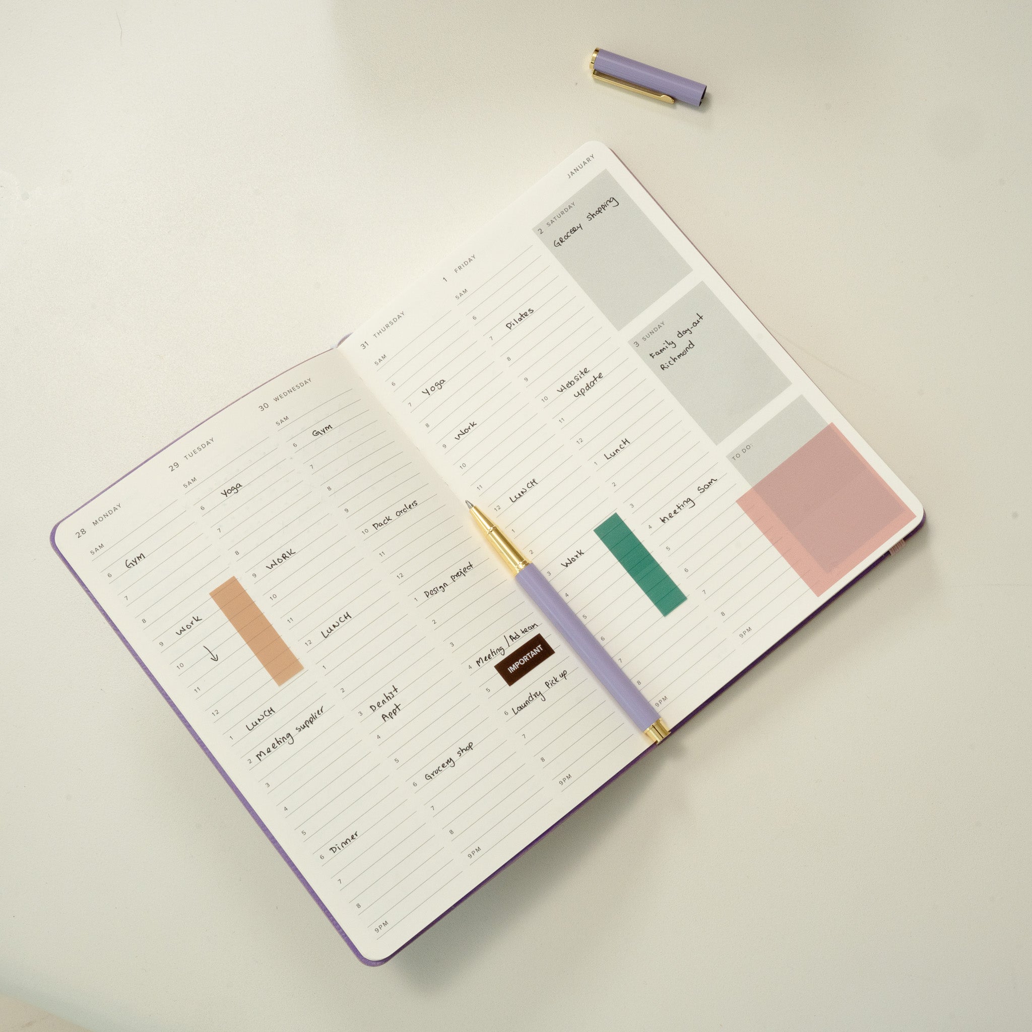 2027 Vertical Weekly Planner