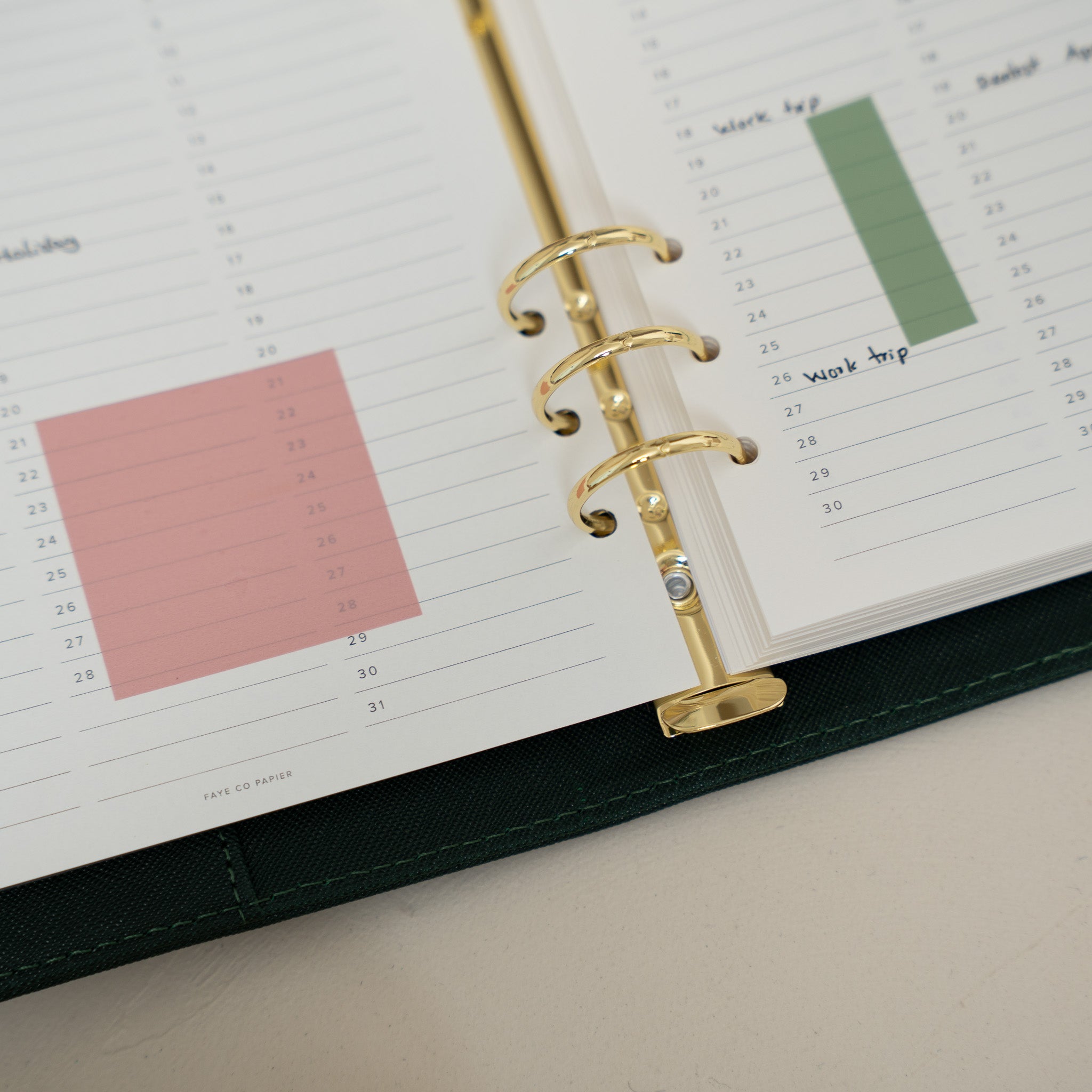 2027 vertical weekly planner insert A5 refills