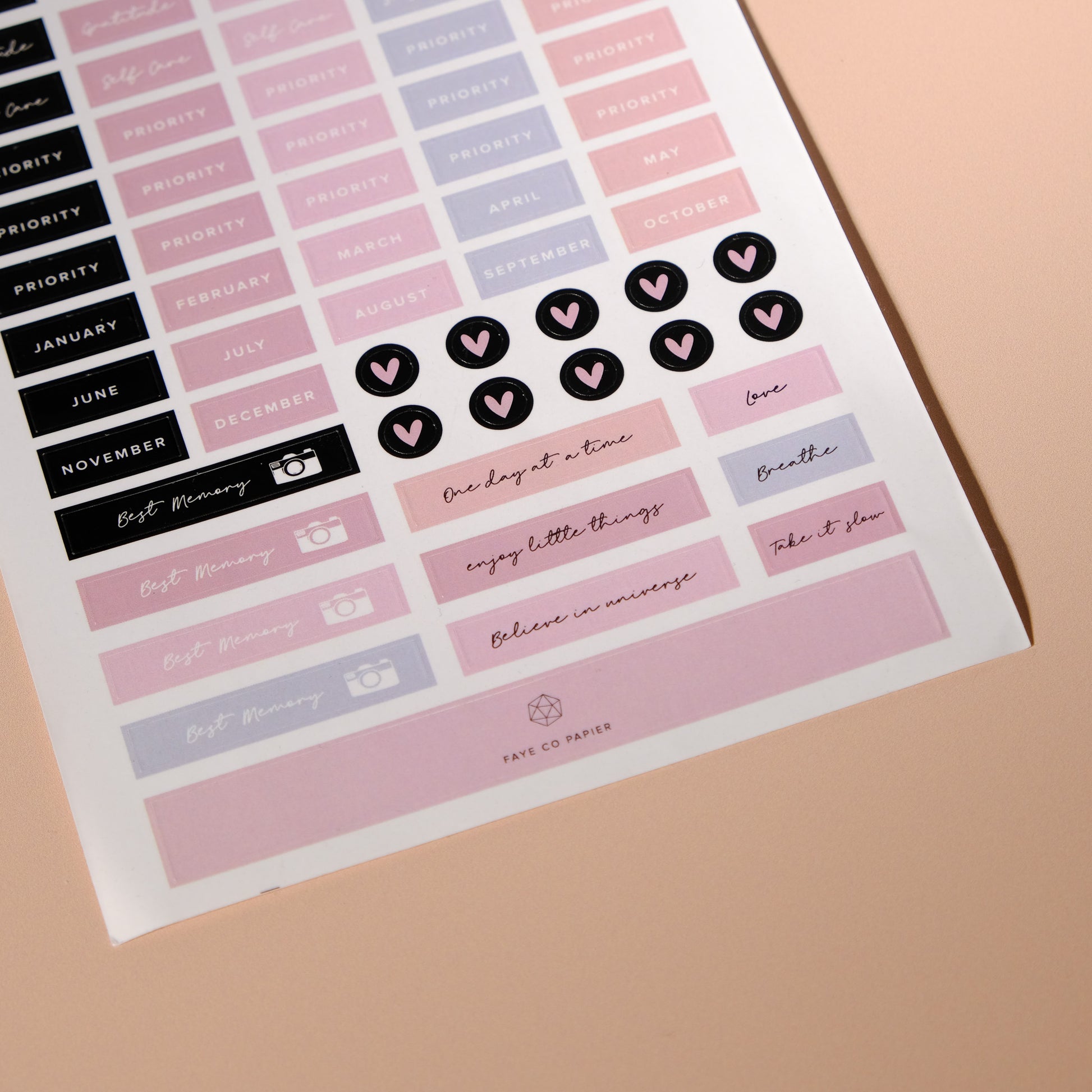 Word Journaling Stickers