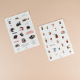 Minimal Books and Coffee Sticker Sheet