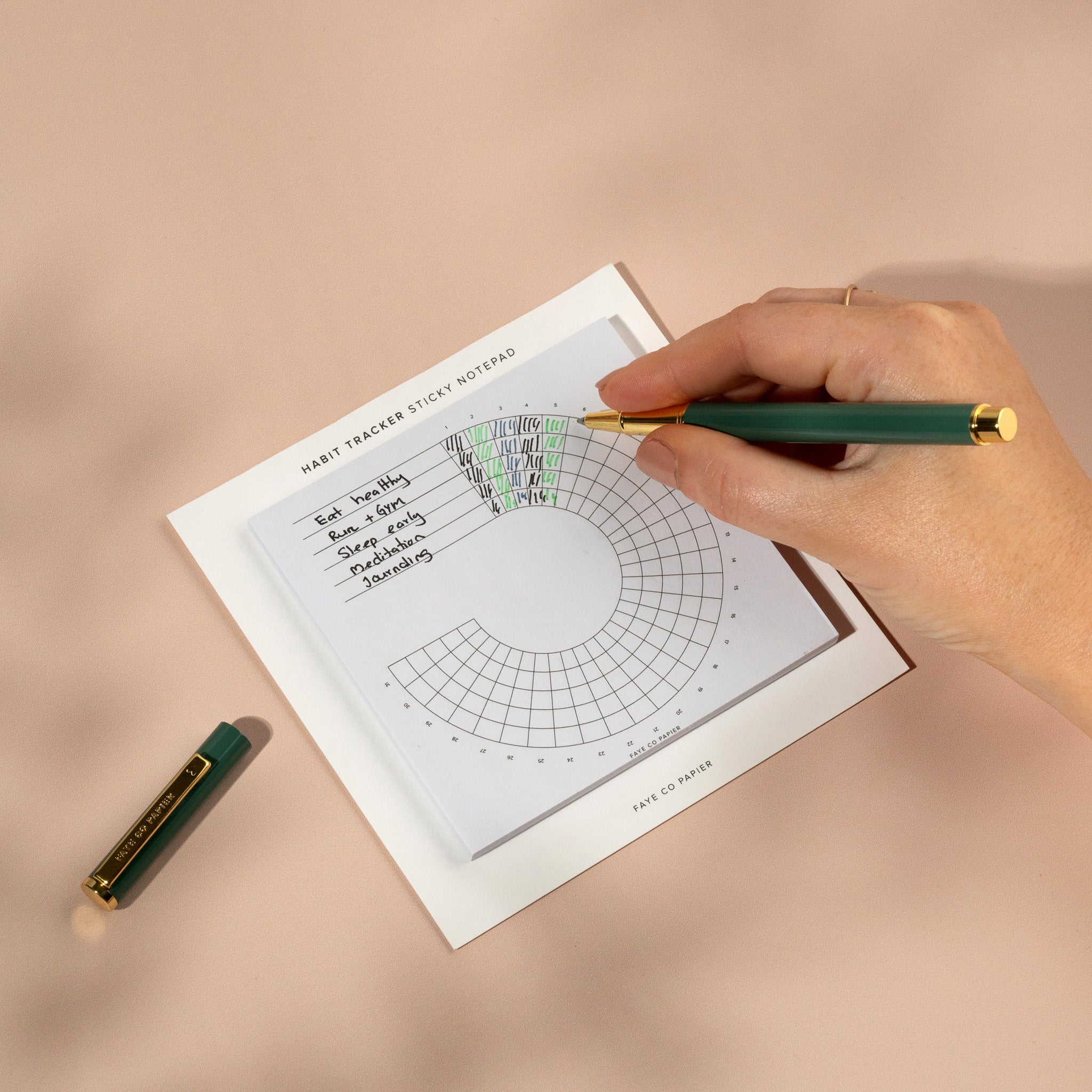 Wheel Sticky Notes Habit Tracker Wheel Sticky Notepad