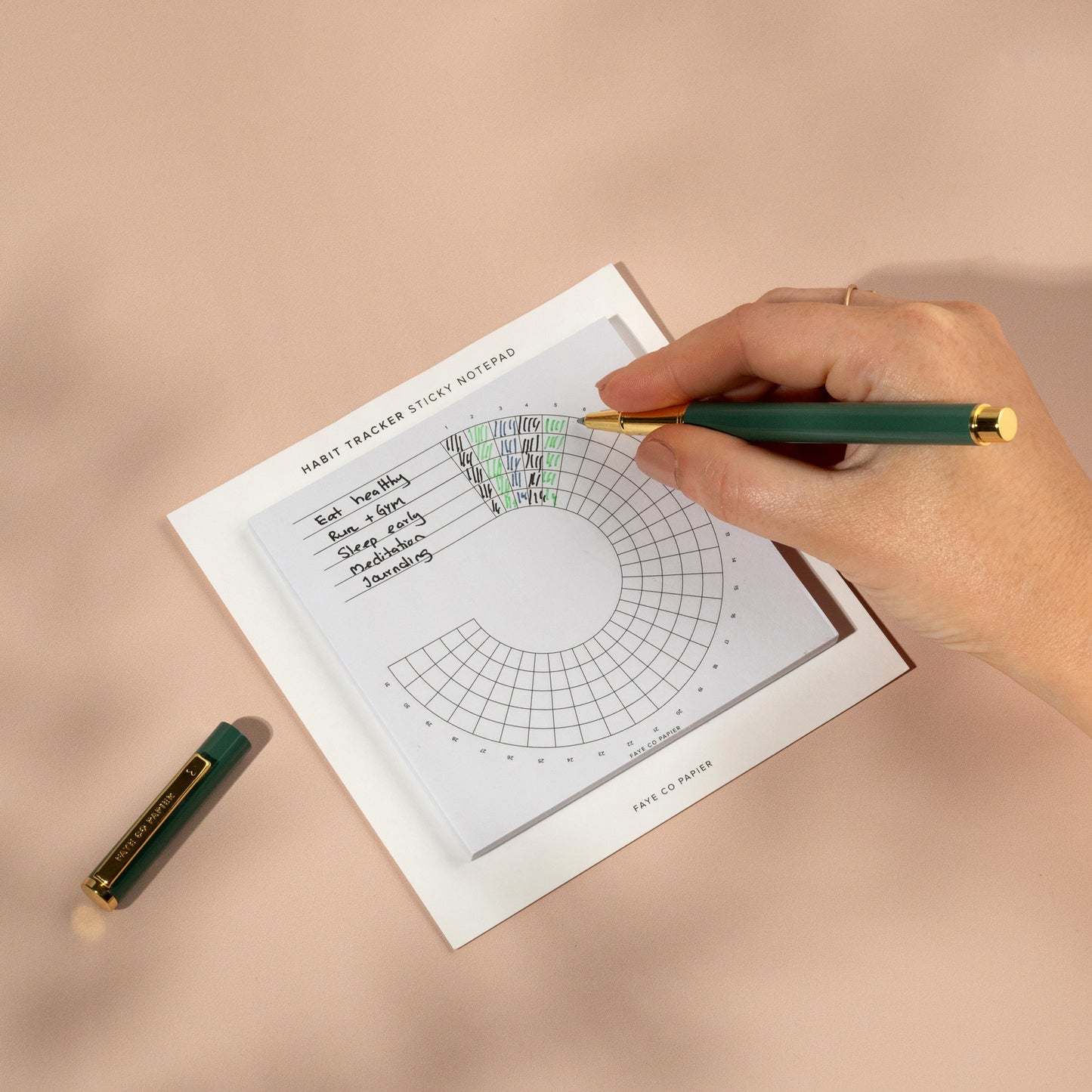 Habit Tracker Wheel Sticky Notepad