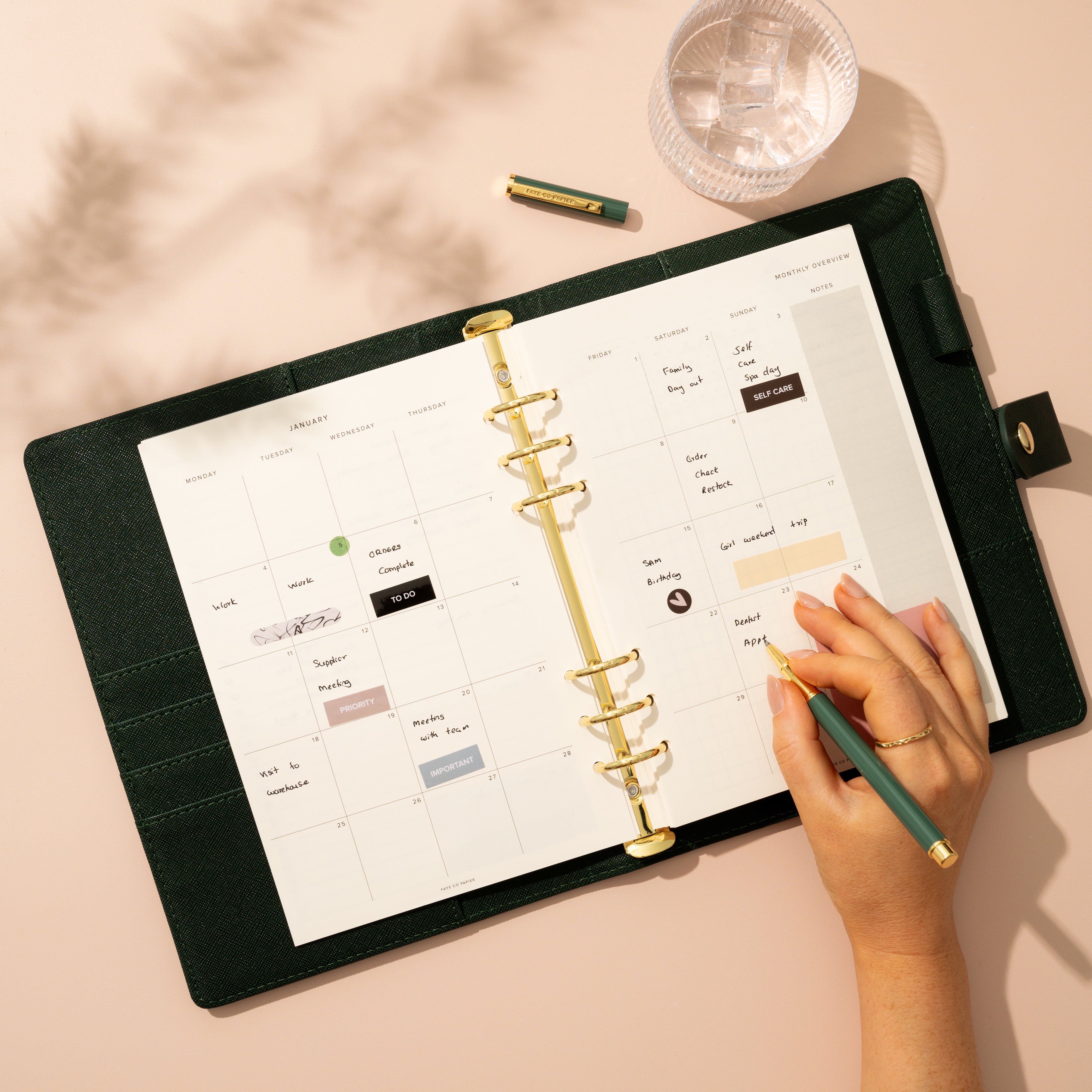 2027 Vertical Weekly Planner Insert A5 refills