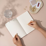  Classic Lined Journal -Blank Cover journal - dusty pink , beige , black. forest green, brown, taupe Personalised Lined journal