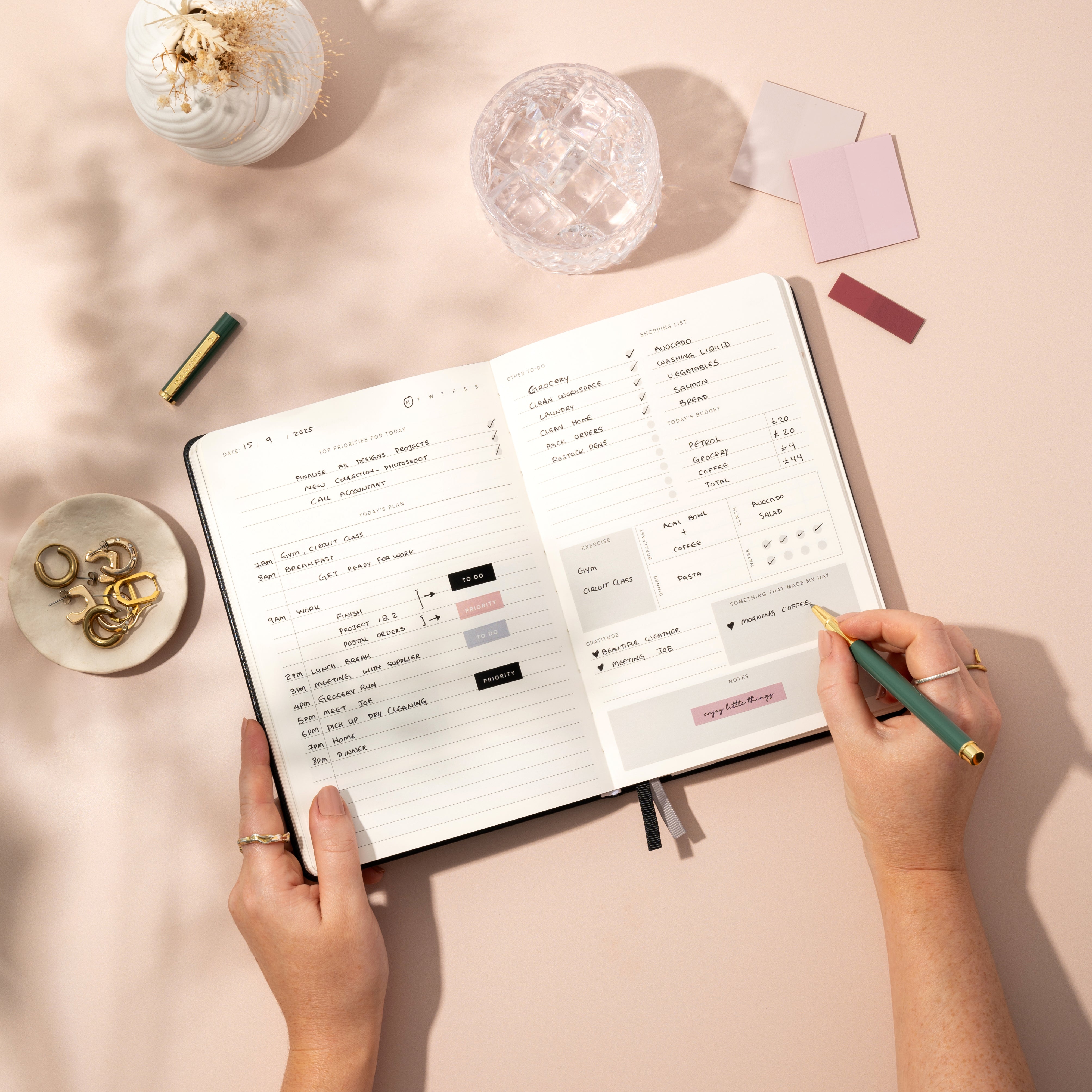 Minimal Daily Planner | Productivity Daily Planner | ADHD Daily planner | Student Planner | Undated planner | Personalised Planner Gift | Soft cover planner 