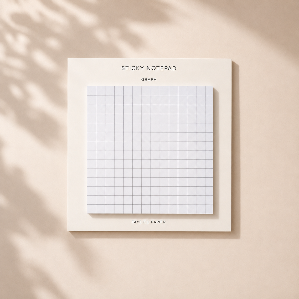 Graph sticky notepad with grid paper for sketching, planning layouts, diagrams, maths, charts and organised note taking.