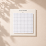 Graph sticky notepad with grid paper for sketching, planning layouts, diagrams, maths, charts and organised note taking.