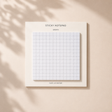 Graph sticky notepad with grid paper for sketching, planning layouts, diagrams, maths, charts and organised note taking.