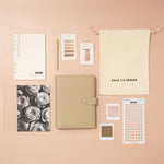 A5 Ring Binder Weekly Grid Planner Starter Starter Bundle Set –Organiser with Inserts/Functional Planner Accessories